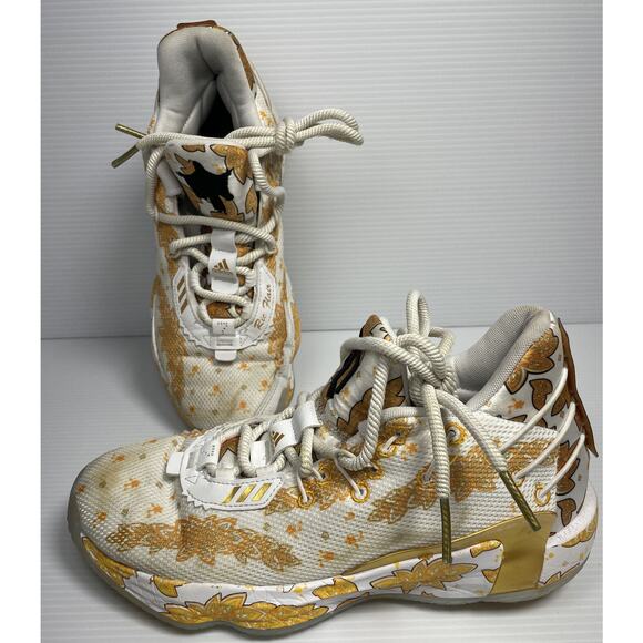 RIC FLAIR - Adidas Dame 7 X - Men's 8 - Gold White, WWE Limited Edition Sneakers - Picture 1 of 12